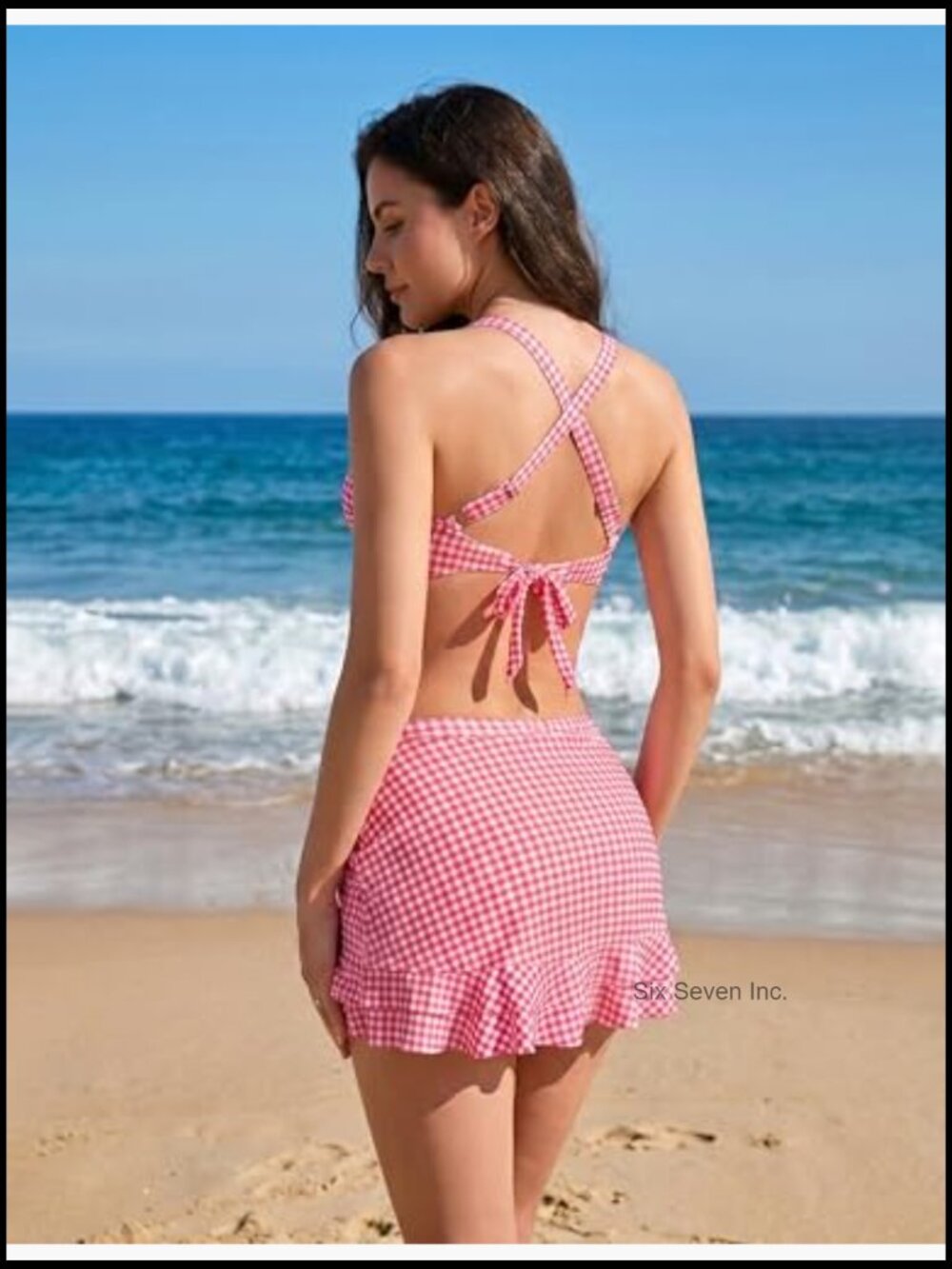 High Waisted Bikini Set with Swim Skirt and Adjustable Straps - Picture 2 of 5